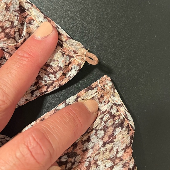 Shona Joy long ruched chiffon dress in Rouge Multi - Picture 6 of 6